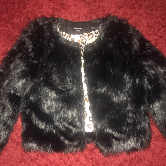 BEBE Rabit fur Coat - Picture 1 of 4
